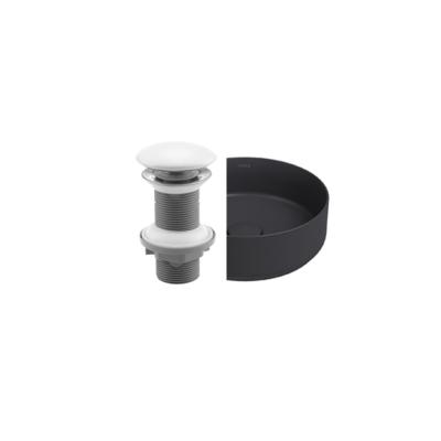 Сифон 38TP0162I КЛИК КЛАК ЗА МИВКА без преливник- Anthracite, Антрацит мат