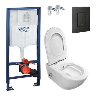 Промо пакет Grohe 38528001+ Skate Cosmopolitan 38732KF0  черен мат+wc Bold 5349+бидетна арматура и седалка и капак