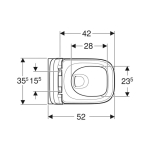 тоалетна Selnova Square Premium 502.727.00.1  - 3