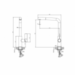 Месингов смесител ICF 718650 SAND-размери