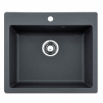 Гранитна мивка 8304 GREY CENTRAL HOLE