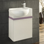 Долен PVC шкаф за баня ROSA - 45 см - Цвят на бленда: Виолет RAL4009