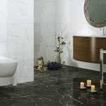 Полиран гранитогрес River Black & White 60x60 см - Etili Seramik