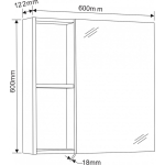 PVC шкаф с огледало ICMC 6014 - 60см схема