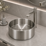 УМИВАЛНИК ОТ НЕРЪЖДАЕМА СТОМАНА BRUSHED NICKEL 3611BS