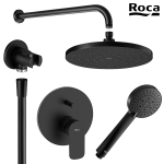 Промо комплект за вграждане Cala Roca вана/душ - черен мат
