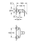 Смесител за душ Eurosmart 33555002 - Grohe
