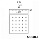 Душ пита ABC AD139/64CR NOBILI- 30см  -размери