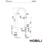 Смесител за мивка висок хром-гланц VE125168/2CR VELIS - NOBILI - схема